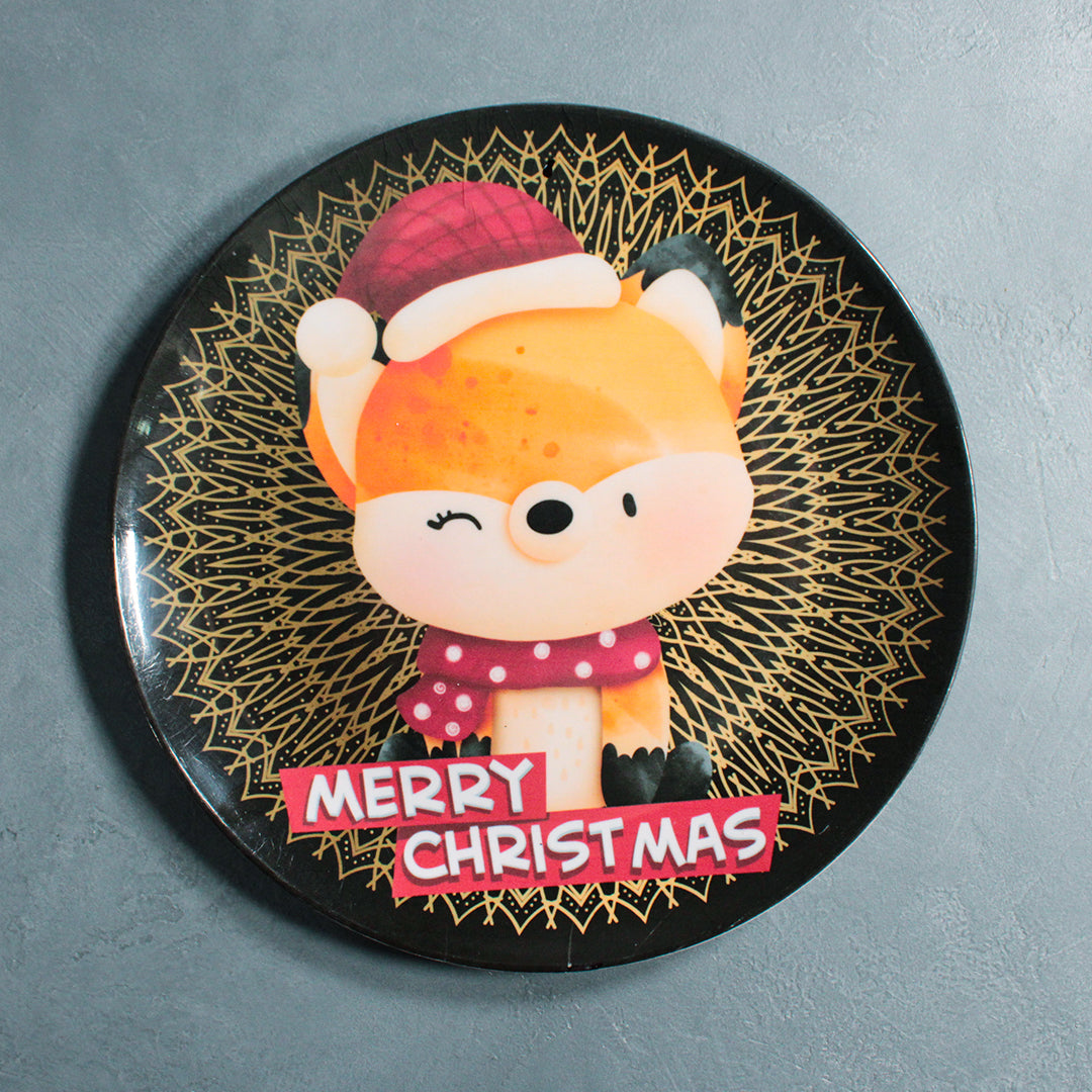 Christmas Fox Plate