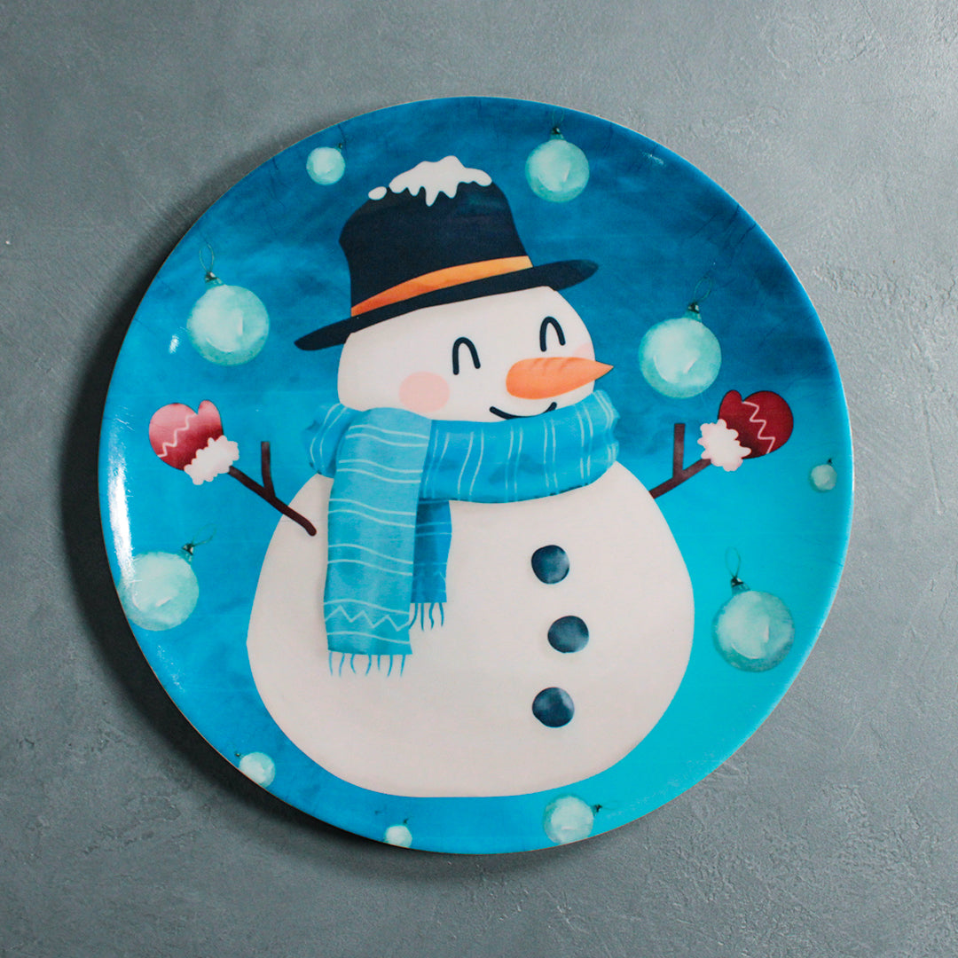 Snowman Decor Plate