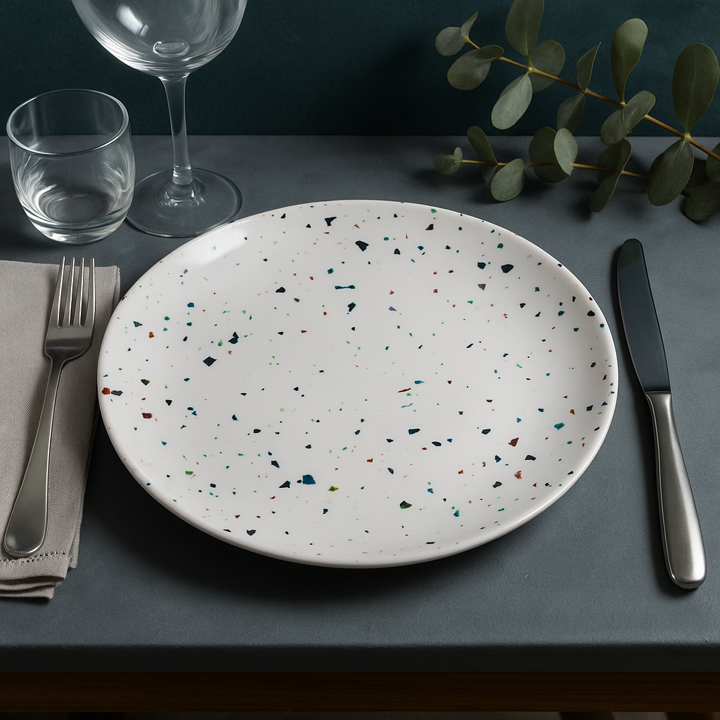 Terrazzo dining plate