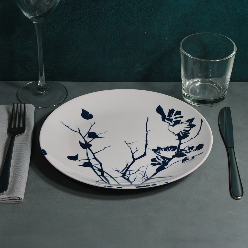 Botanical serving plate