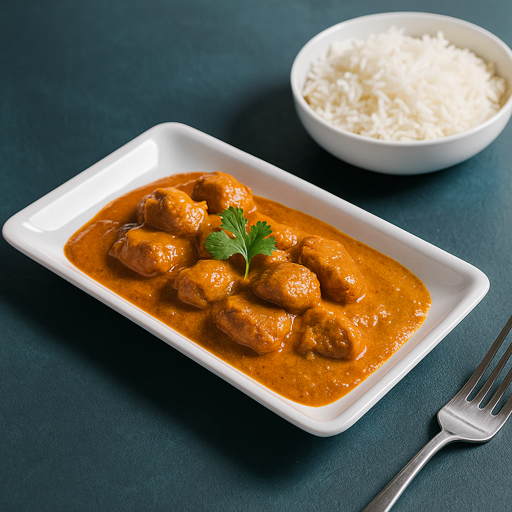 Rounded rectangular food platter