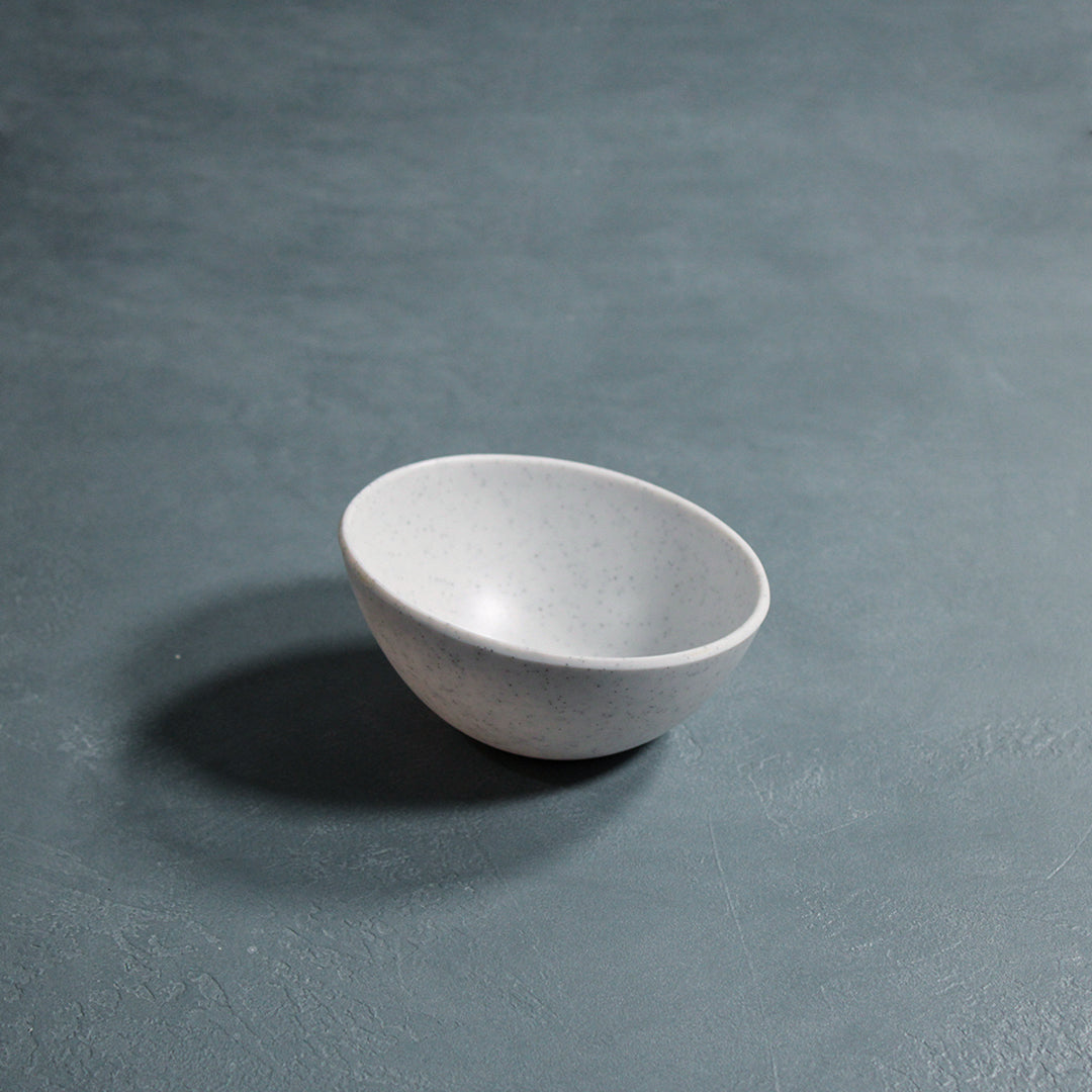Speckled shallow serving bowl
