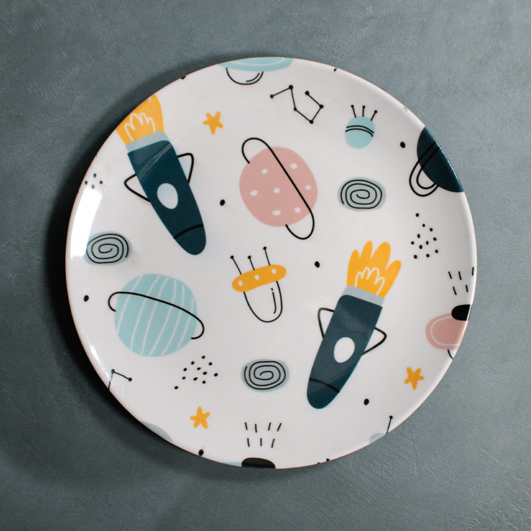Space-themed dinner plate
