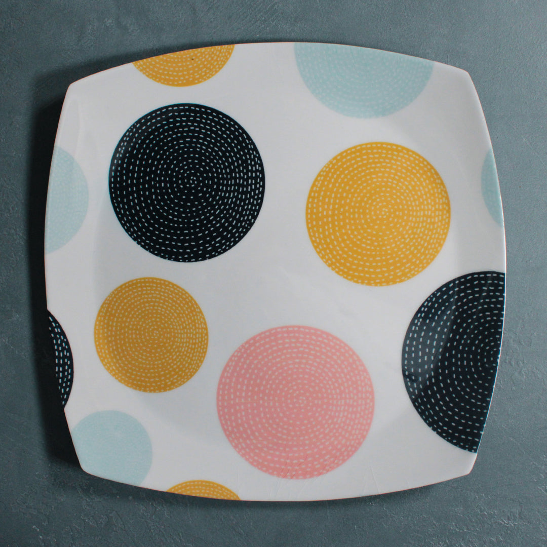 Rounded Square Stippled Plate