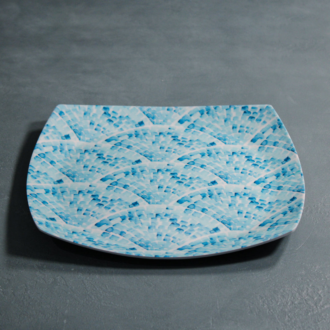 Square mosaic dinner dish
