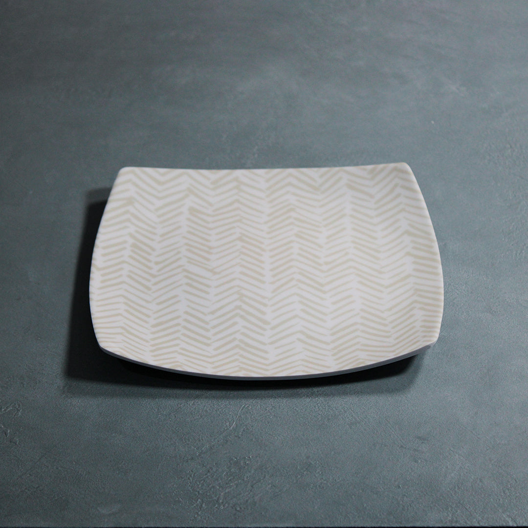 Herringbone Square Dinner Plate