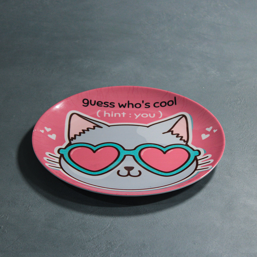 Cat-themed snack plate
