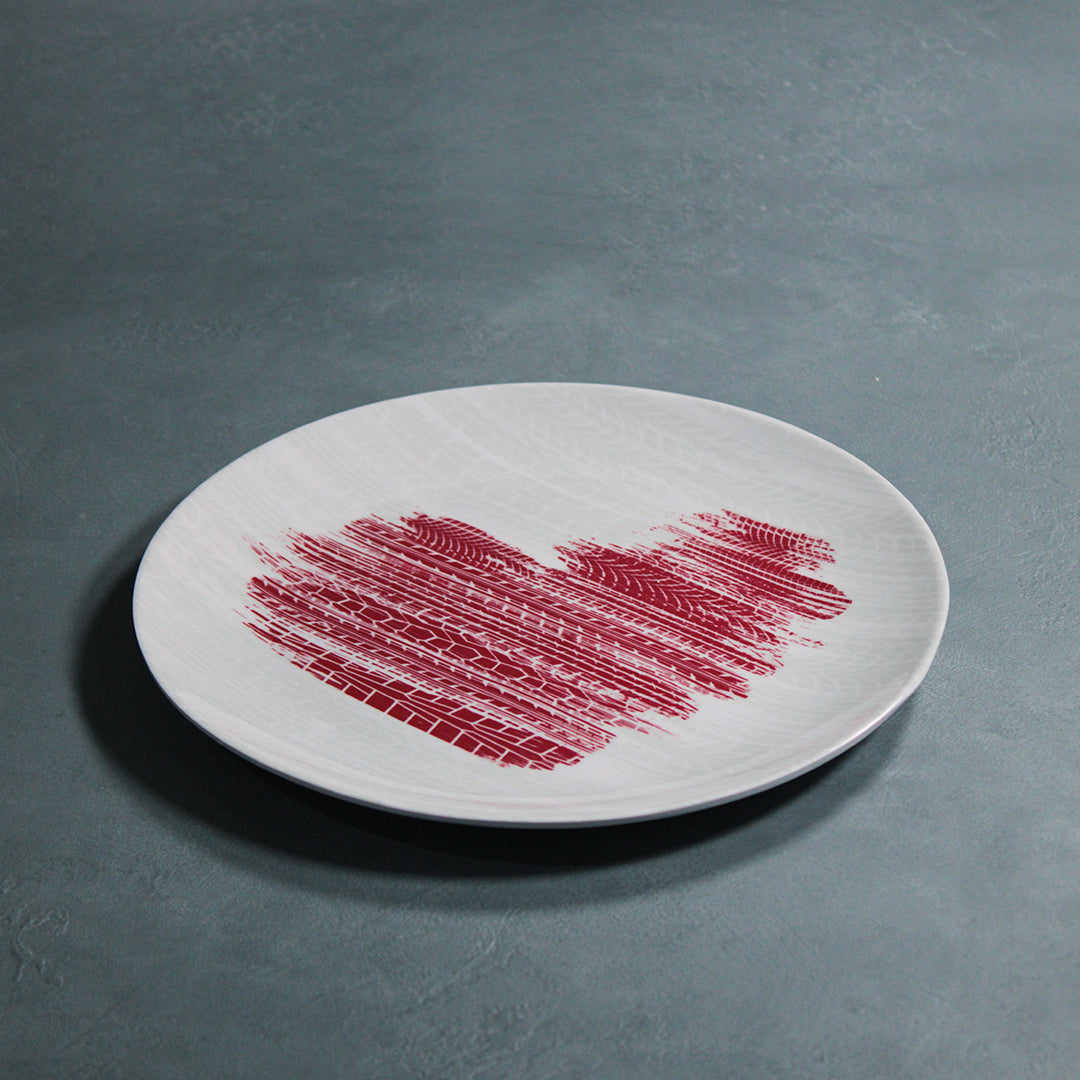 Heart – designed dinner plate